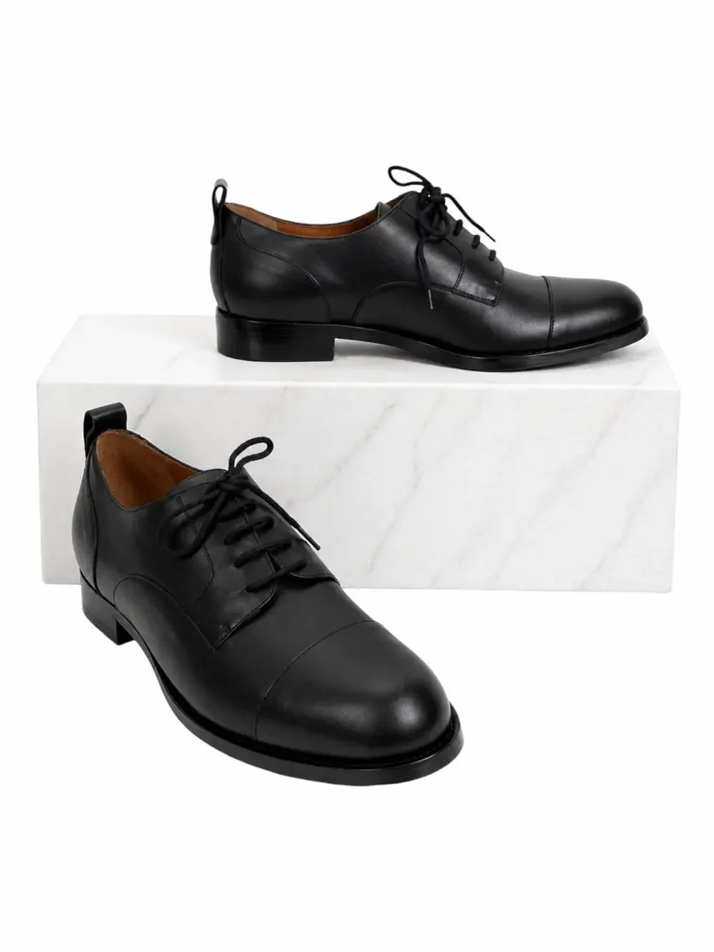 Valentino Garavani Black Derby Divise Leather Shoes Lace Up Size 42/ 9